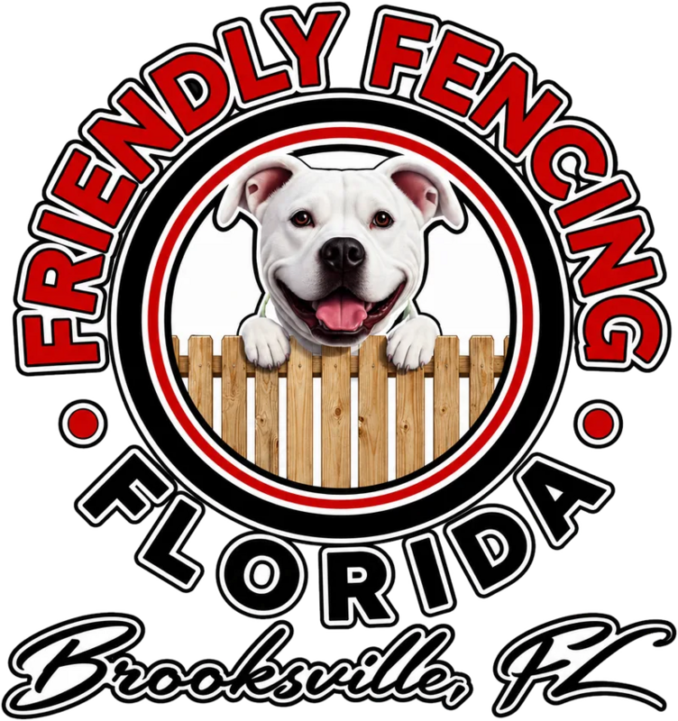 Florida Friendly Fencing LLC pitbull mascot logo
