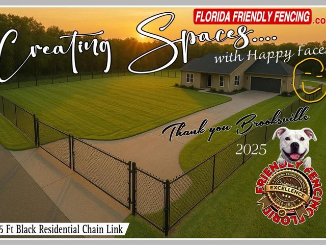 5 ft black residential chain link fence