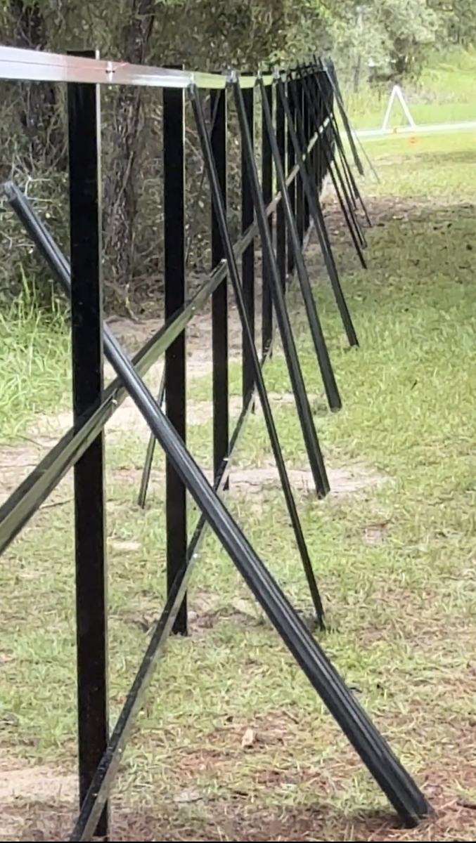 Dura Fence framework during installation in Weeki Wachee, FL